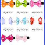 Satin Ribbon Violin Bow Hair White Dots Bow Hair Clip Cheap Hair Bow Tie thumbnail-6