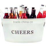 Large Retro Oval Metal Beverage Party Tub / Ice Bucket / Wine Cooler thumbnail-4