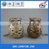 Ceramic Owl Shape Hanging Led Lantern,Decorative Led Lantern With Owl Design thumbnail-1