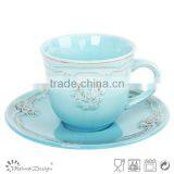 Cup Saucer Handpainting Top Sale Relaxation and Antique Style With Flower thumbnail-4