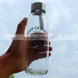 Frosted Glass Water Bottle With Cloth Cover thumbnail-1