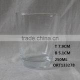 Round Bottom Clear Glass Cup thumbnail-1