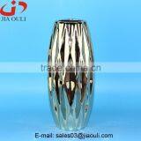High Quality Home Decor Silver Plate Ceramic Vase, Plating Vase thumbnail-5