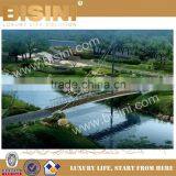 Prefab Steel Structure Landscape Bridge, Double-Hinge Type Arched Bridge, Inland River Pedestrian Bridge(BF08-Y10023) thumbnail-5
