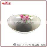 Houseware Factories Supply Plastic Flower Print Large Melamine Boat Shaped Bowl thumbnail-2
