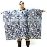 4000 Hydrostatic Pressure Waterproof PU PVC Coated Military Camouflage Rain Poncho thumbnail-4
