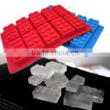 Blue FDA Toy Bricks Ice Cube Tray Yellow Ice Cube Tray