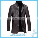 Men's Cool Middle-long Leather Jacket 2016 Handsome Western-style Genuine Leather coat for men&OEM