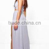 2017 Summer Newest Two Split Two Piece Dress Sexy Party Maxi Dress thumbnail-3