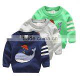Hot New Design Appliqued Shark Pattern Pullover Baby Sweaters Custom thumbnail-1