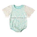 New Design Baby Lace Short Sleeve Romper Girls Jumpsuit thumbnail-3
