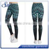 OEM Custom 92%polyester 8%spandex Pattern Leggings 2017 thumbnail-3