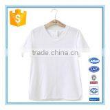 Casual Short Sleeve Viscose Spandex White Plain Design T Shirt For Women