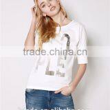 Customized 100% Cotton Fleece Pullover Sweatshirts Print 1/2 Sleeve Crewneck Pullover t Shirt thumbnail-5