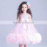 Pink Flowers Girl Dresses With Rhinestone Angel Dress thumbnail-1