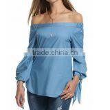 Zm35718a Women Clothing 2017 Latest Long Sleeve Tops Shirt thumbnail-6