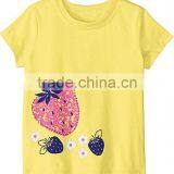 GIRLS PRINTED GREEN T SHIRT