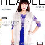 Pure Colour Long Hair Woman Sheep Fur Faux Fur Sleeveless Waistcoats thumbnail-1