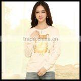 Spring New Design European Style Vogue Owl Printed Crewneck Sweatshirt,women Wear Sweatshirt thumbnail-1