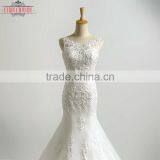 Long Floor-length White Wedding Dress Mermaid thumbnail-2