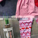 2016 Cute Toddler V-days Girls Baby Kids Valentine Clothes Heart Top Pant New Design Hot Sell Boutique Clothes Kids Sets thumbnail-3