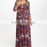 Latest Maternity Dresses With PinkBlush Fuchsia Floral Maternity Maxi Dress Fashion Women Wear WD80817-26 thumbnail-3