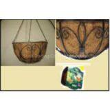 12 Inch Diameter Designer Hanging Basket & Coco Liner Kit thumbnail-1