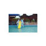 Outdoor Elephant Fiberglass Small Water Slides for Commercial Aqua Play Equipment