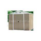 Easy Build Mini Apex Metal Shed With Double Doors / Zinc Steel Color Board Frame