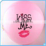 36 Inch Printed Latex balloon printed with Kiss, Gaint Print balloon wedding party balloon