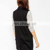 Women's Sleeveless Ponte Blazer With Hem Split to the Back thumbnail-2