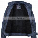 2015 Lastest Fashion Mens Handsome Fur Lined pu Leather Fur Coat thumbnail-2