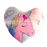 Custom Heart Shape Cute Unicorn Plush Stuffed Bedding Pillows
