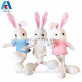 Valentine's Day Hot Sale Wearing t Shirt Rabbit Plush Toy thumbnail-1