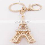 Metal Crystal Iron Tower Keychain Handbag Decoration Fashionable Delicate Gift