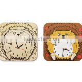 3D wooden paintable wall clock
