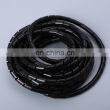 6mm 8mm 10m 12mm custom PE cable manager spiral wrapping band plastic cable organizer tube