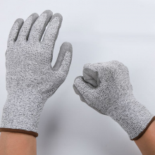 Cut Resistant Level 5 HPPE Liner PU Coated Anti Cut Gloves With EN388 4543C Bagloves thumbnail-4
