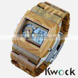 New style fashion water resistance wooden watch,wholesale handmade classic wooden LED wrist watch
