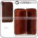 Vintage Cowhide Leather Clutch Wallet Travel Organizer Wallet for Men thumbnail-1