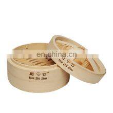 Wholesale Custom Logo Different Size Handmade Bamboo Food Steamer Use for Dim Sum Dumpling and Delicious Food thumbnail-4