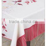 White and Red Polyester Simple Pattern Printed Table Cloth for Home thumbnail-1