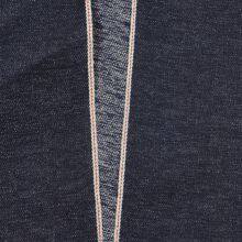 12.5oz 26% Polyester 74% Cotton Right Twill AB Yarn Black Selvedge Denim Fade 32/33