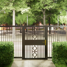 Wrought Iron Garden Fence Panels With Decorative Designs, Durable Metal Security Gates for Outdoor Yard Fencing thumbnail-3