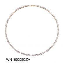 Luxury Hip Hop Tennis Necklace 3m/4m/5m Created Moissanite Gemstone Unisex Basic Tennis Chain Necklace Fine Jewelry Wholesale thumbnail-3