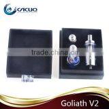 Goliath Rta With Glass Tube and Glass Drip Tip Heat Resistant Pyrex Tank Goliath v2 Tank Rebuildable Ceramic Rod Coil Atomize thumbnail-3