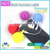 Useful Convient Multi Phone Cable in a Silicon Ball ,4 in 1 Mobile Phone Cable thumbnail-5