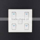 U Series Fluorescent Series Push Button Five Gang Wall Switch thumbnail-1