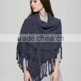 New Design Solid Color Plain Thich Tassel Women Fashion Acrylic Shawl thumbnail-4
