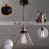 Vintage Industrial Lamp ROHS CE Wooden Glass Pendant Lights thumbnail-5